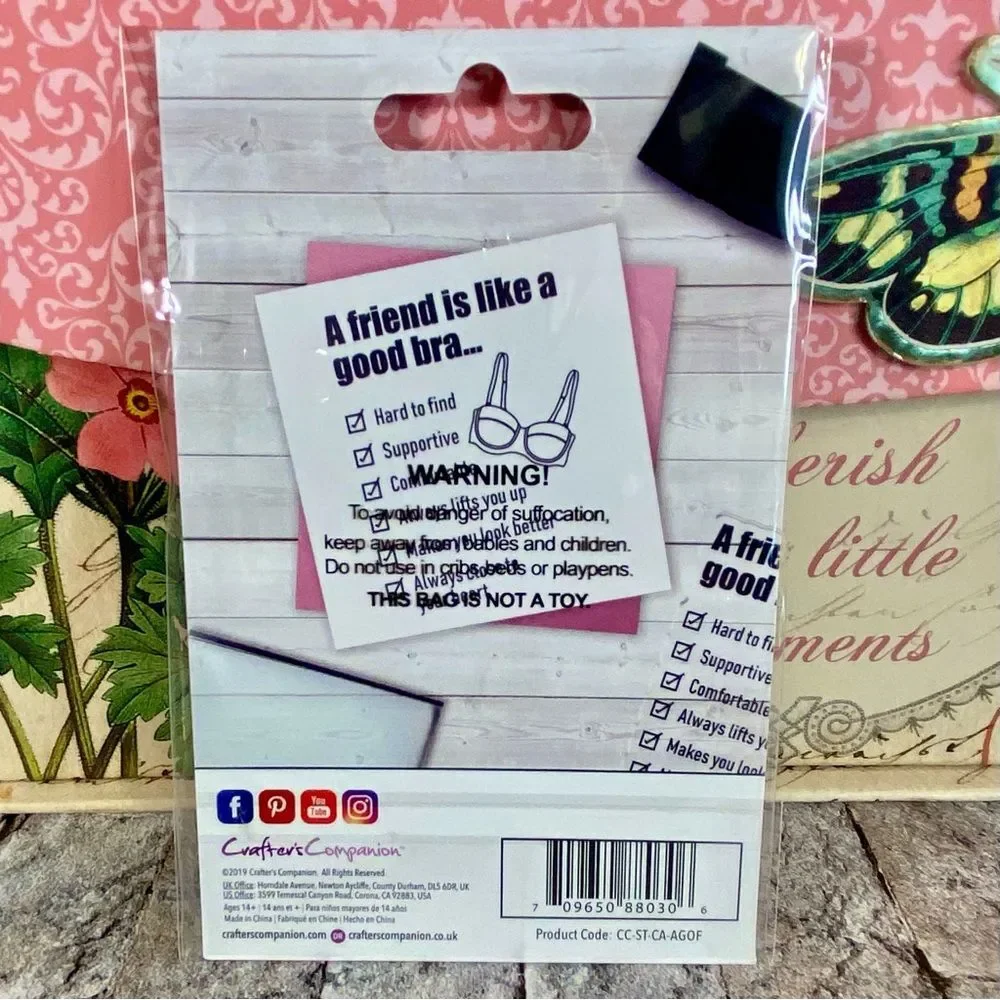 Crafter's Companion Clear Stamp NWT A Good Friend 1 Piece Handmade Cards